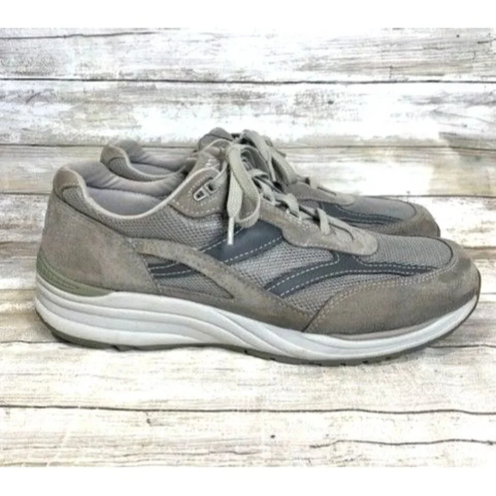 SAS Men's Gray Suede & Mesh Lace-Up‎ Comfort Walking Sneakers Size 13